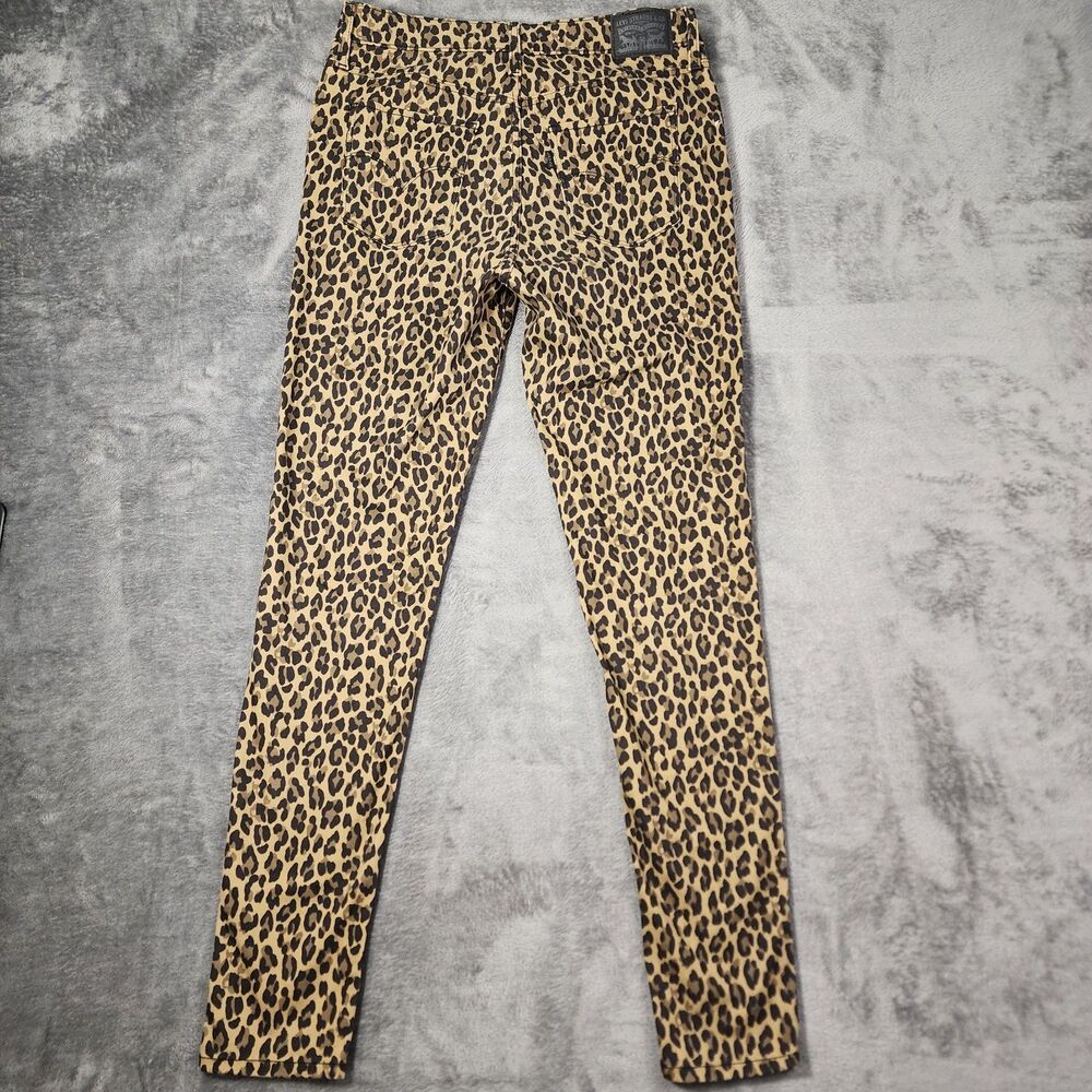 Levi's 720 High Rise Super Skinny 29x30 Leopard Animal Print Jeans - Picture 4 of 12